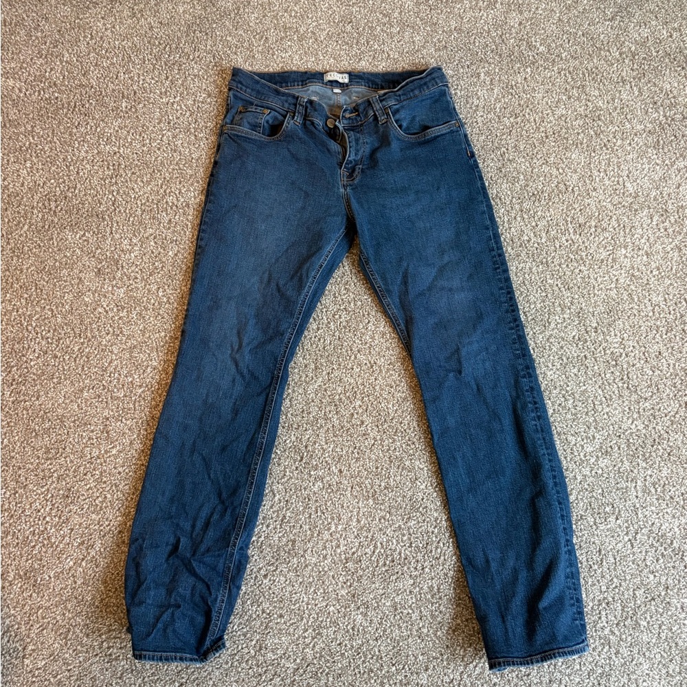 Dark Blue Stretch Denim Jeans